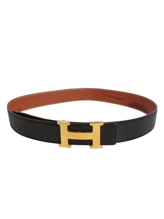 Hermes Vintage 96 Belt Leather Logo main image 2